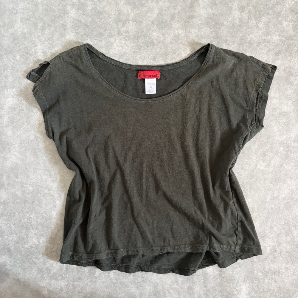 ✨2 FOR $25 ✨ blue crush army green slouchy boxy tee | y2k green boxy shirt